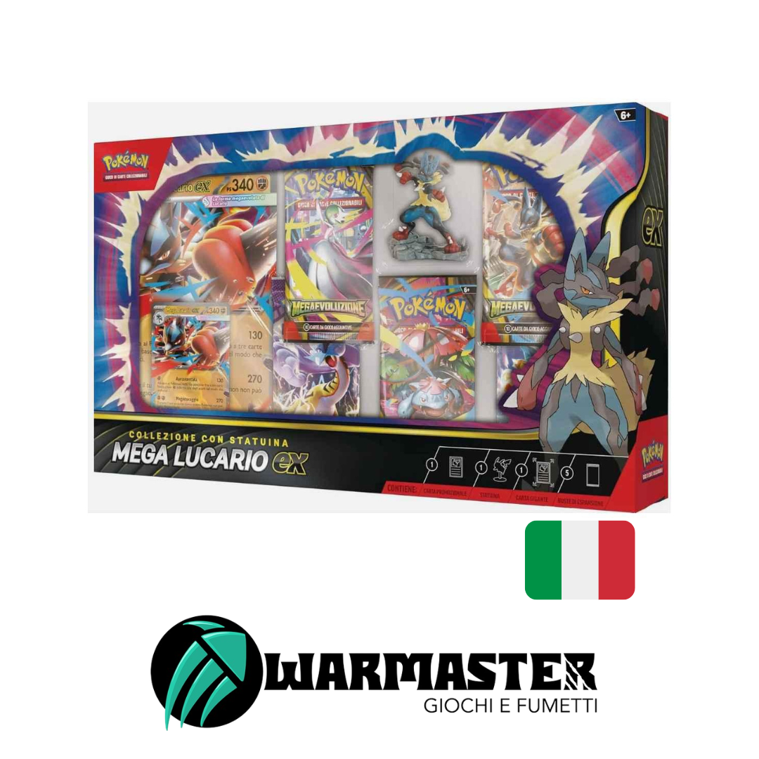 Pokemon Mega Lucario EX Collezione con Statuina