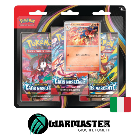 Pokemon Caos Nascente Blister 3-Buste