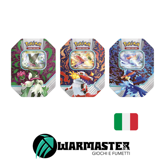Pokemon tin da collezione Compagni D'Avventura Di Paldea