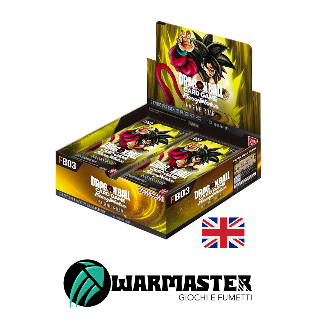 Fusion World 03 Box FB-03 – Raging Roar – Dragon Ball Super TCG Booster Display (24 Packs) – EN