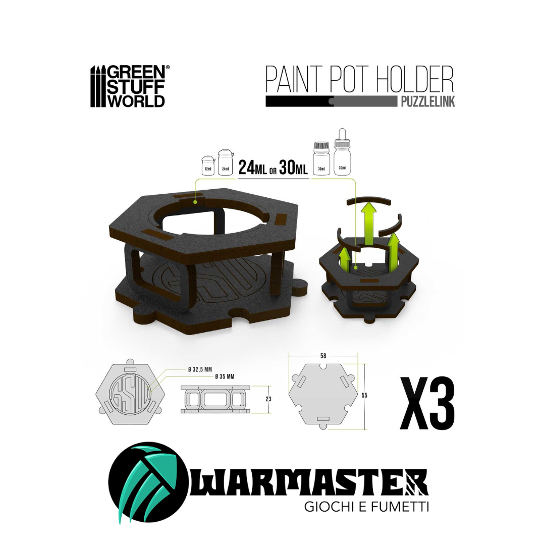 Supporto porta-colori antiscivolo x3