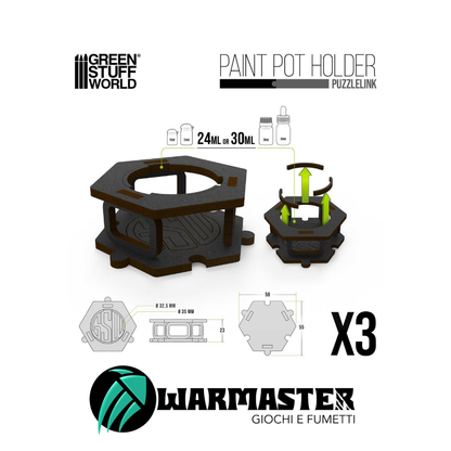 Supporto porta-colori antiscivolo x3